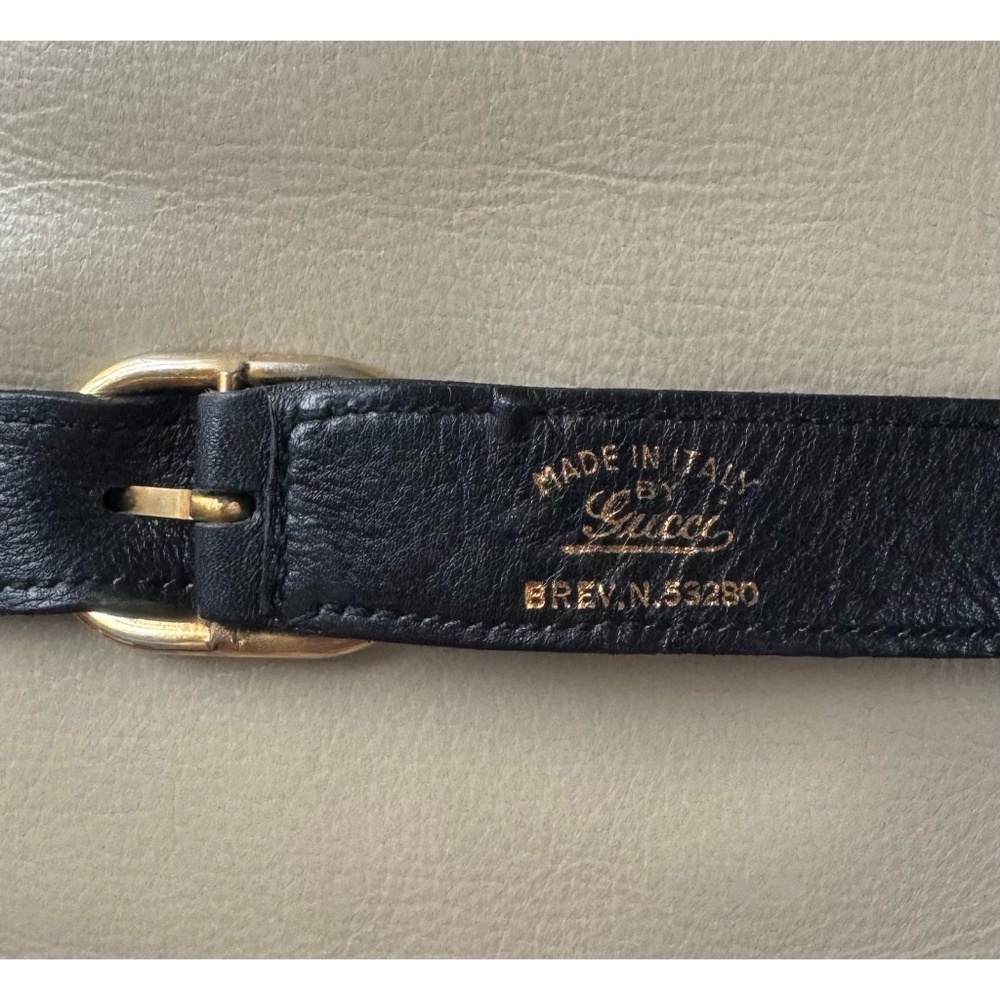 Gucci Black Shoulder Bag with Gold GG Emblem - Picture 8 of 11